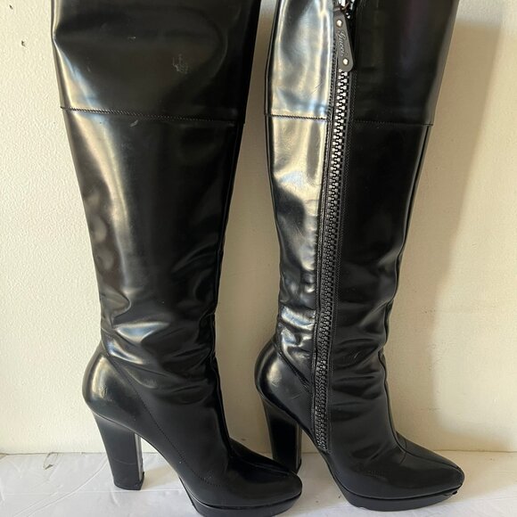Gucci Shoes - Y2K VINTAGE GUCCI PATENT LEATHER PLATFORM BOOTS SIZE 6 US